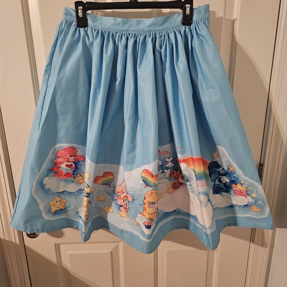 Care Bears X Unique Vintage In The Clouds Gellar Swing Skirt Size L - Picture 2 of 10
